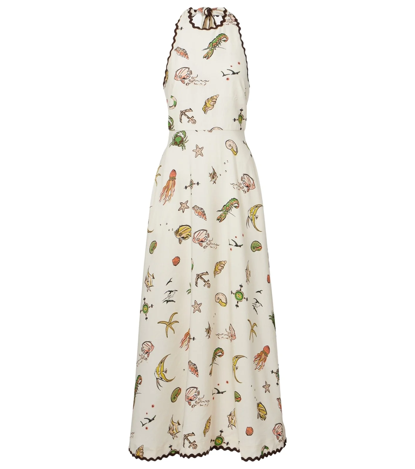 Alémais Neptune printed halterneck maxi dress