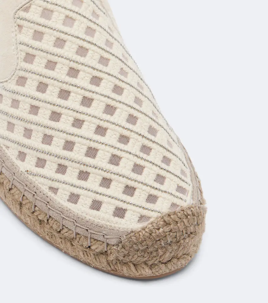 Brunello Cucinelli Monili suede-trimmed canvas espadrilles | Thumbnail 3