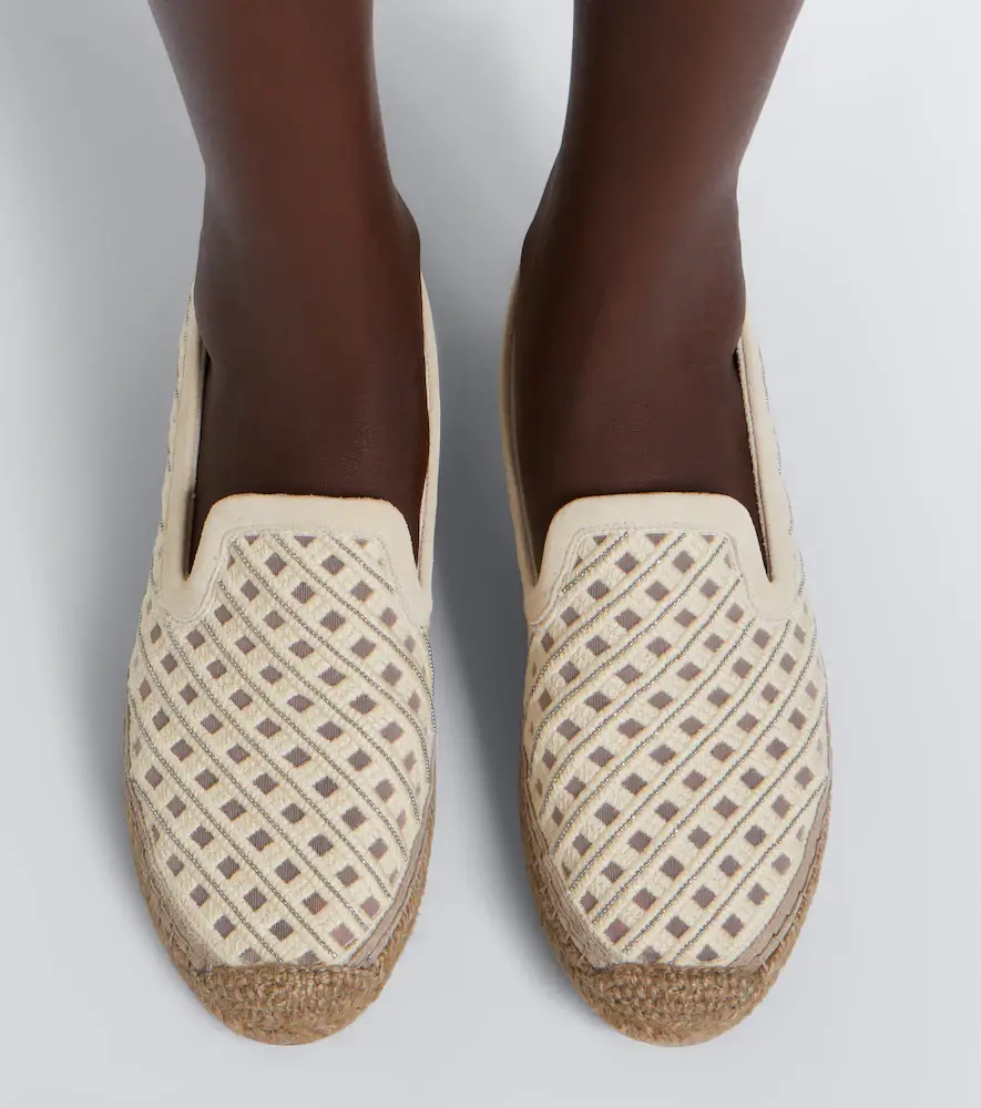 Brunello Cucinelli Monili suede-trimmed canvas espadrilles | Thumbnail 6