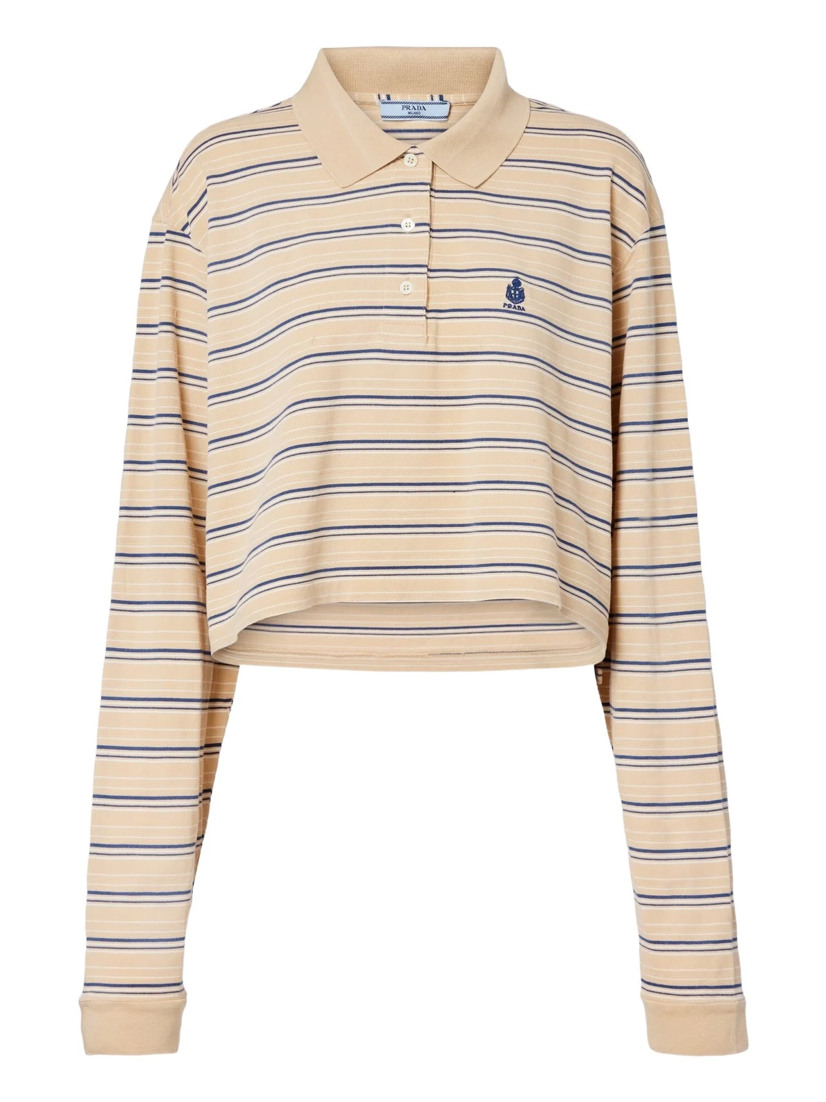 Logo striped cotton piqué polo shirt
