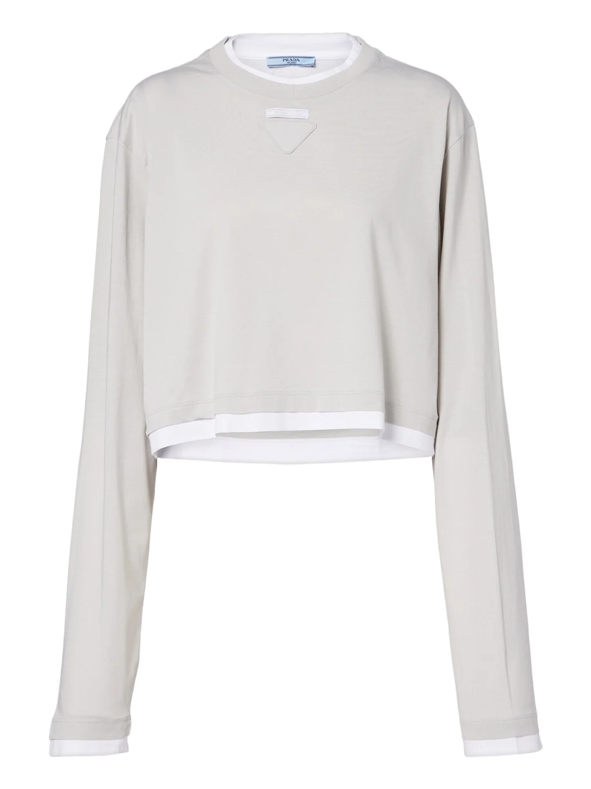 Cotton piqué and jersey top Cotton piqué and jersey top