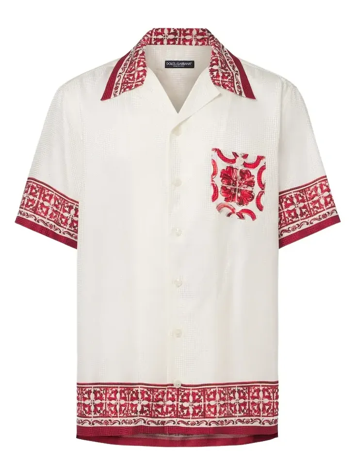 Majolica silk jacquard shirt Majolica silk jacquard shirt