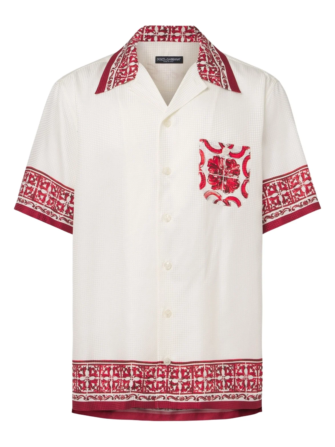 Majolica silk jacquard shirt