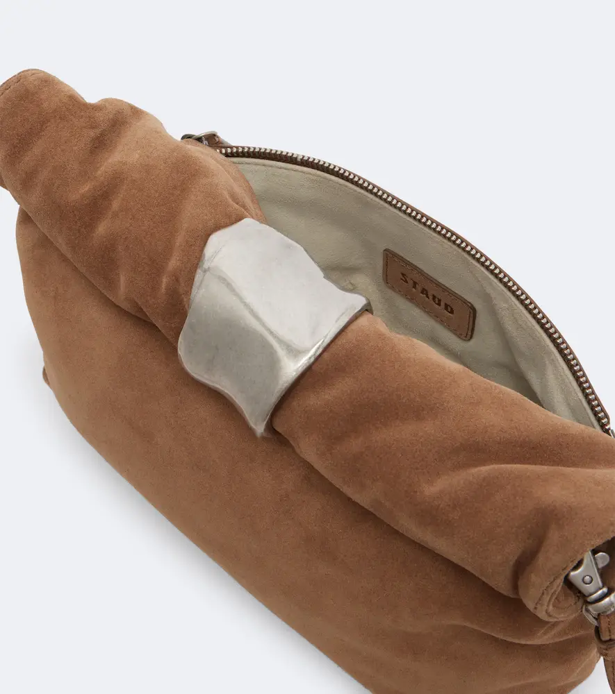 Staud Puff Small suede clutch | Thumbnail 3 Staud Puff Small suede clutch | Thumbnail 3