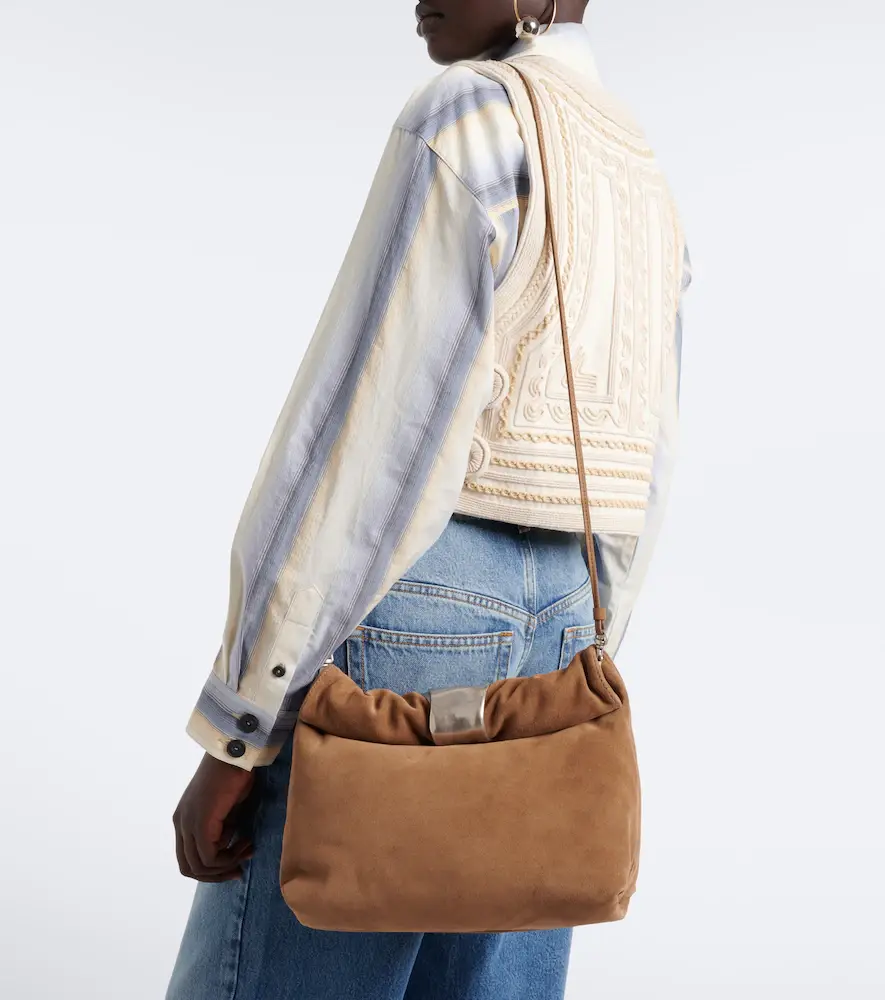Staud Puff Small suede clutch | Thumbnail 5 Staud Puff Small suede clutch | Thumbnail 5