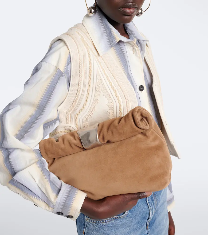 Staud Puff Small suede clutch | Thumbnail 6 Staud Puff Small suede clutch | Thumbnail 6