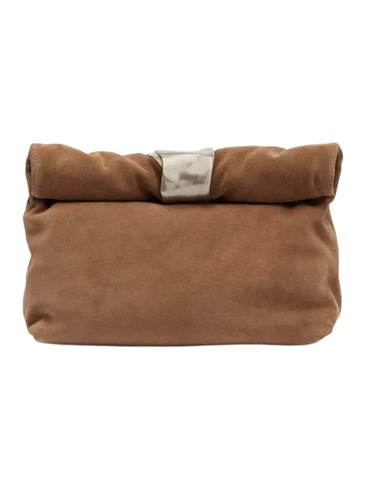 Puff Small suede clutch