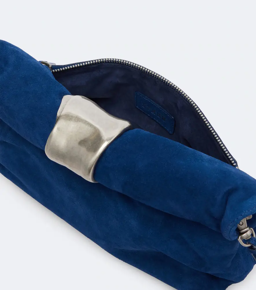 Staud Puff Small suede clutch | Thumbnail 3 Staud Puff Small suede clutch | Thumbnail 3