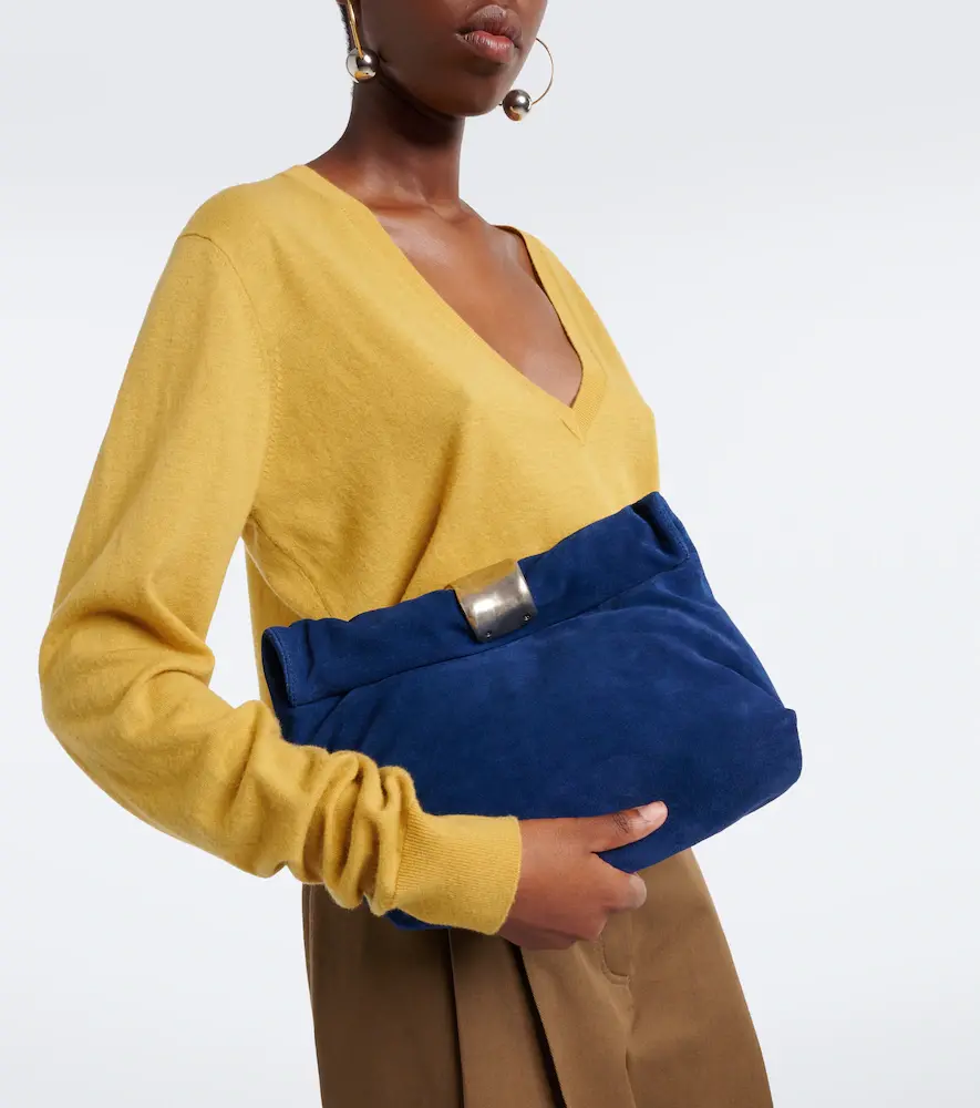 Staud Puff Small suede clutch | Thumbnail 6 Staud Puff Small suede clutch | Thumbnail 6