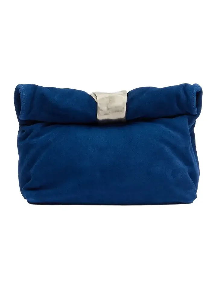 Puff Small suede clutch