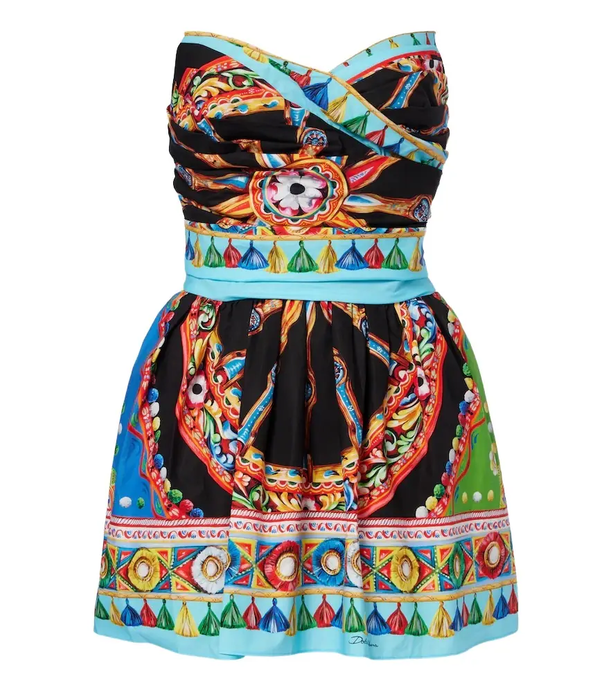 Dolce & Gabbana Carretto cotton minidress | Image 1 Dolce & Gabbana Carretto cotton minidress | Image 1