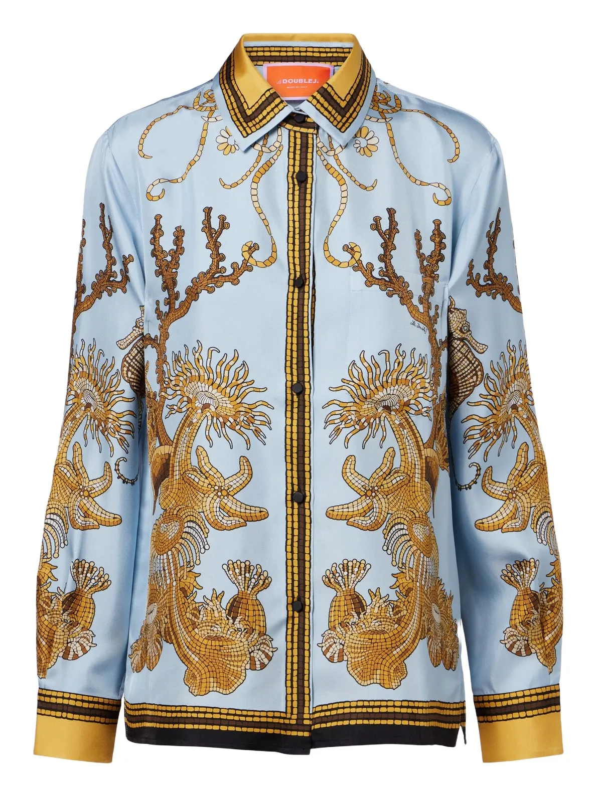 Boy printed silk satin shirt Boy printed silk satin shirt