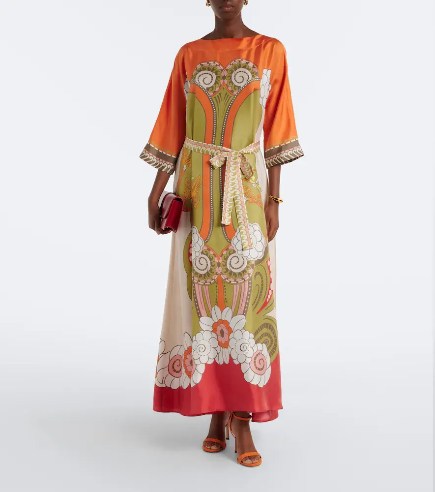 La DoubleJ Muumuu printed silk twill maxi dress | Thumbnail 4