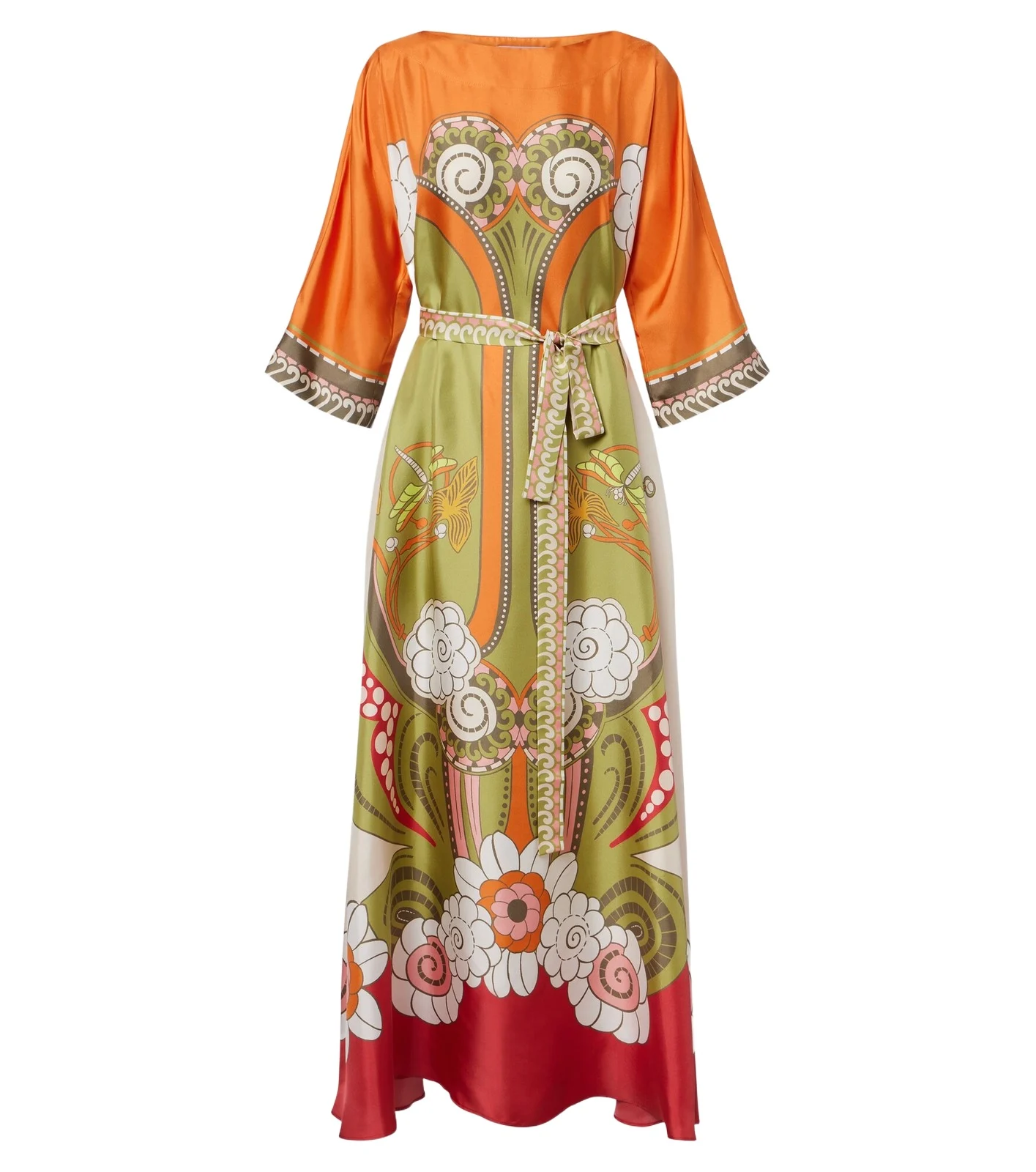 Muumuu printed silk twill maxi dress Muumuu printed silk twill maxi dress