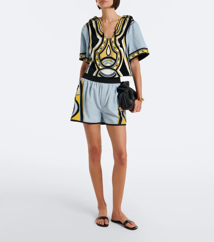 La DoubleJ Pull-up printed cotton terry shorts | Thumbnail 5 La DoubleJ Pull-up printed cotton terry shorts | Thumbnail 5