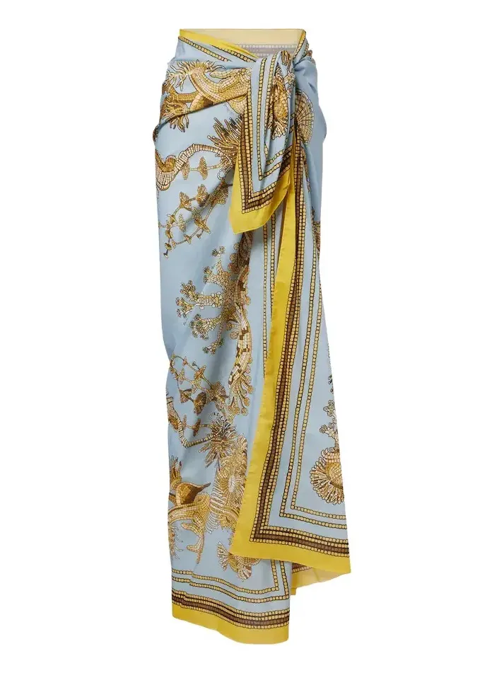 Printed cotton beach cover-up Printed cotton beach cover-up