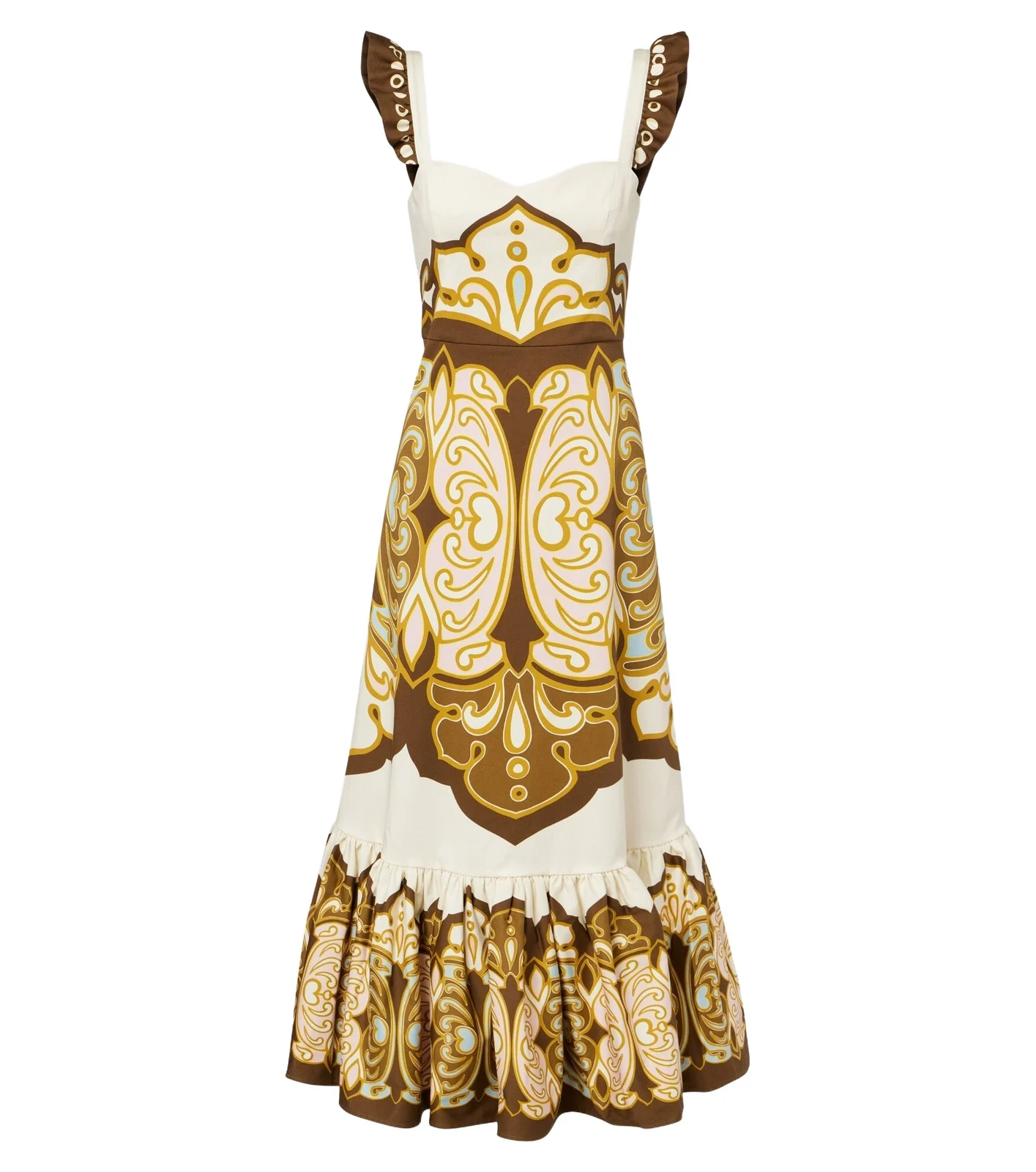 Gingerbread cotton-blend midi dress Gingerbread cotton-blend midi dress
