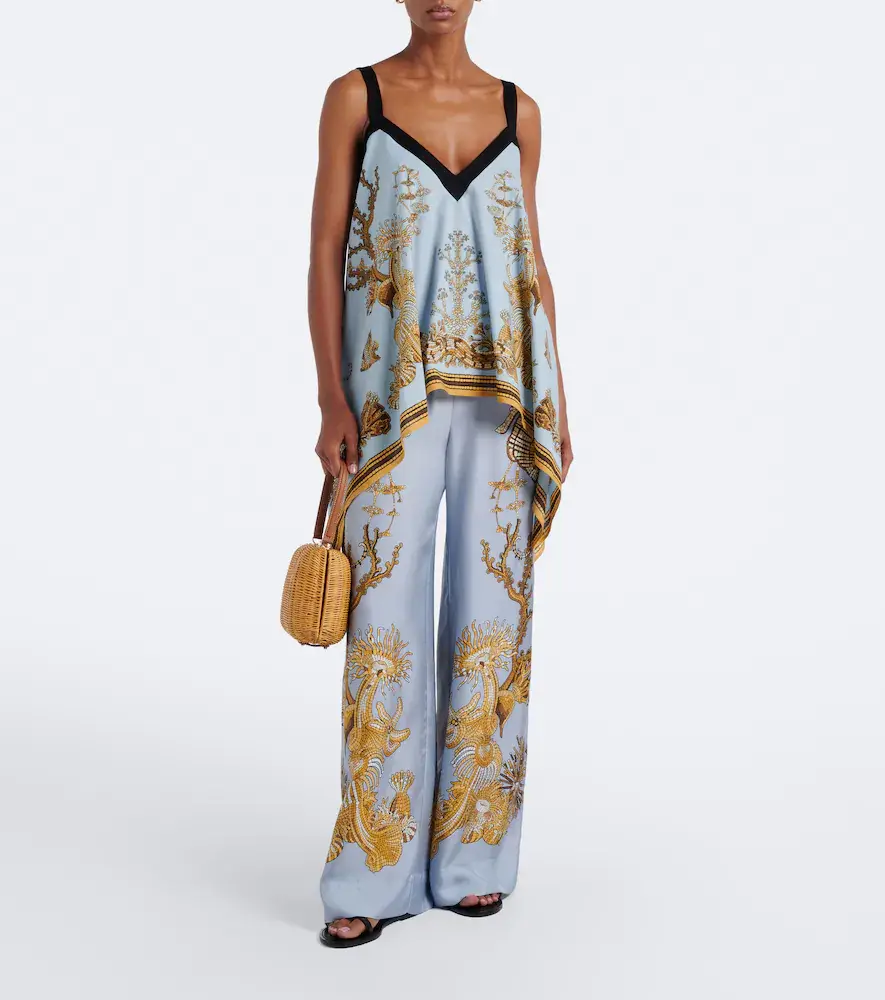 La DoubleJ Printed silk twill palazzo pants | Thumbnail 2 La DoubleJ Printed silk twill palazzo pants | Thumbnail 2