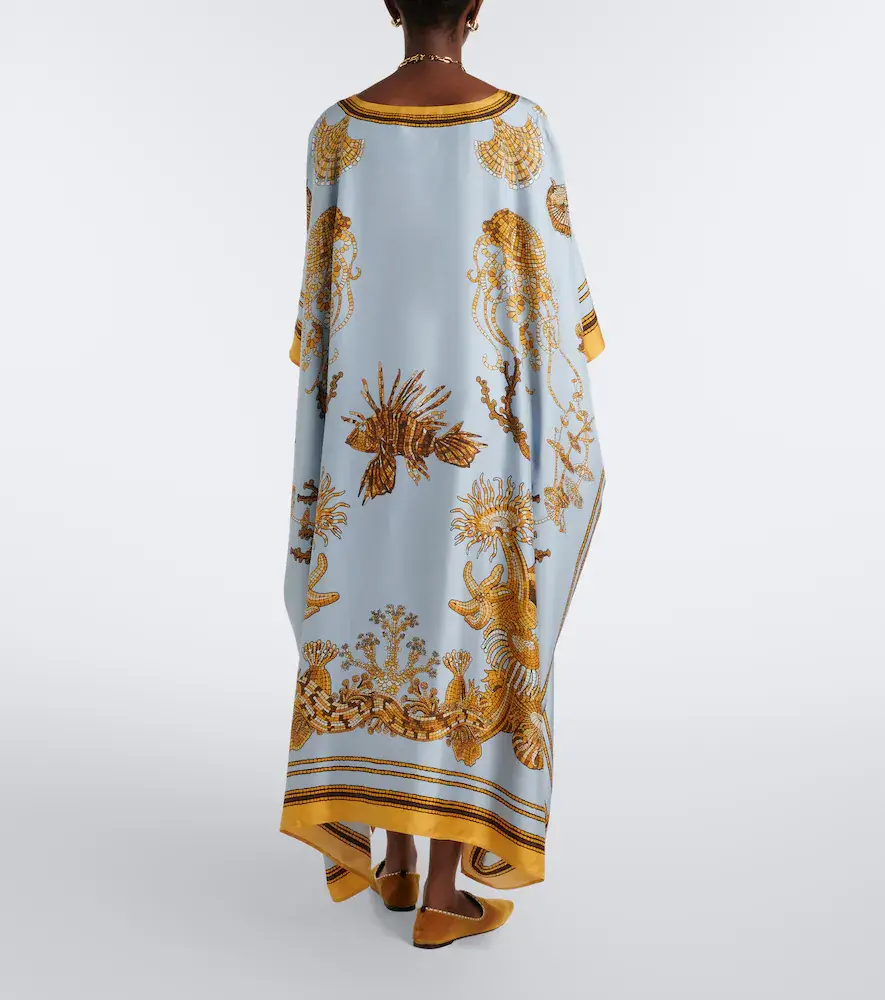 La DoubleJ Square printed silk twill kaftan | Thumbnail 2 La DoubleJ Square printed silk twill kaftan | Thumbnail 2