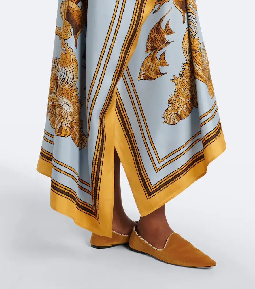 La DoubleJ Square printed silk twill kaftan | Thumbnail 4 La DoubleJ Square printed silk twill kaftan | Thumbnail 4