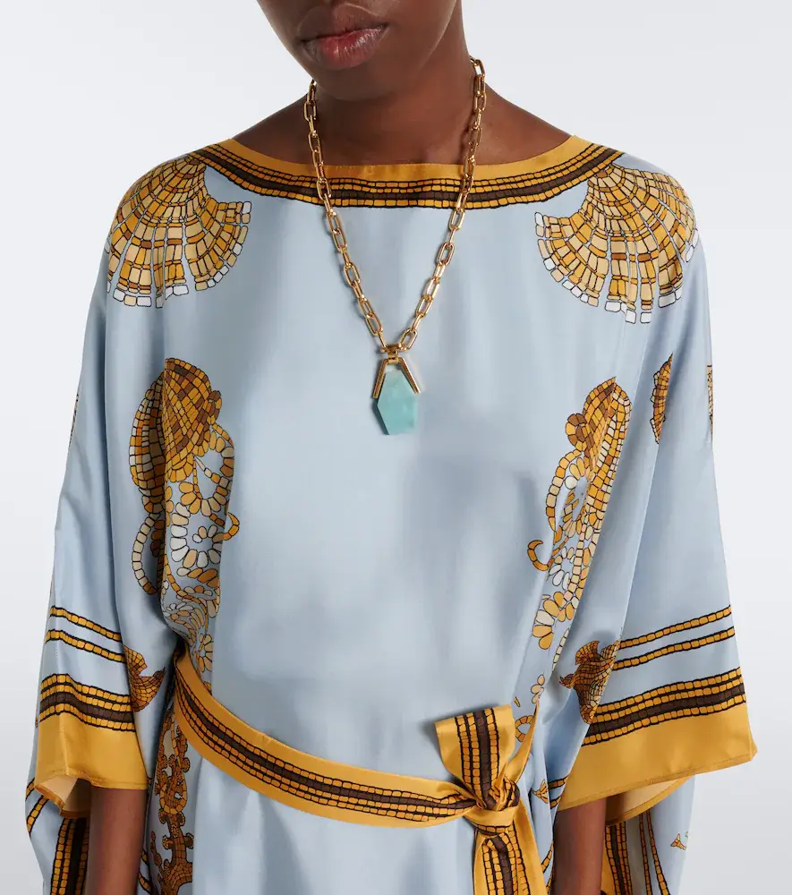 La DoubleJ Square printed silk twill kaftan | Thumbnail 5 La DoubleJ Square printed silk twill kaftan | Thumbnail 5