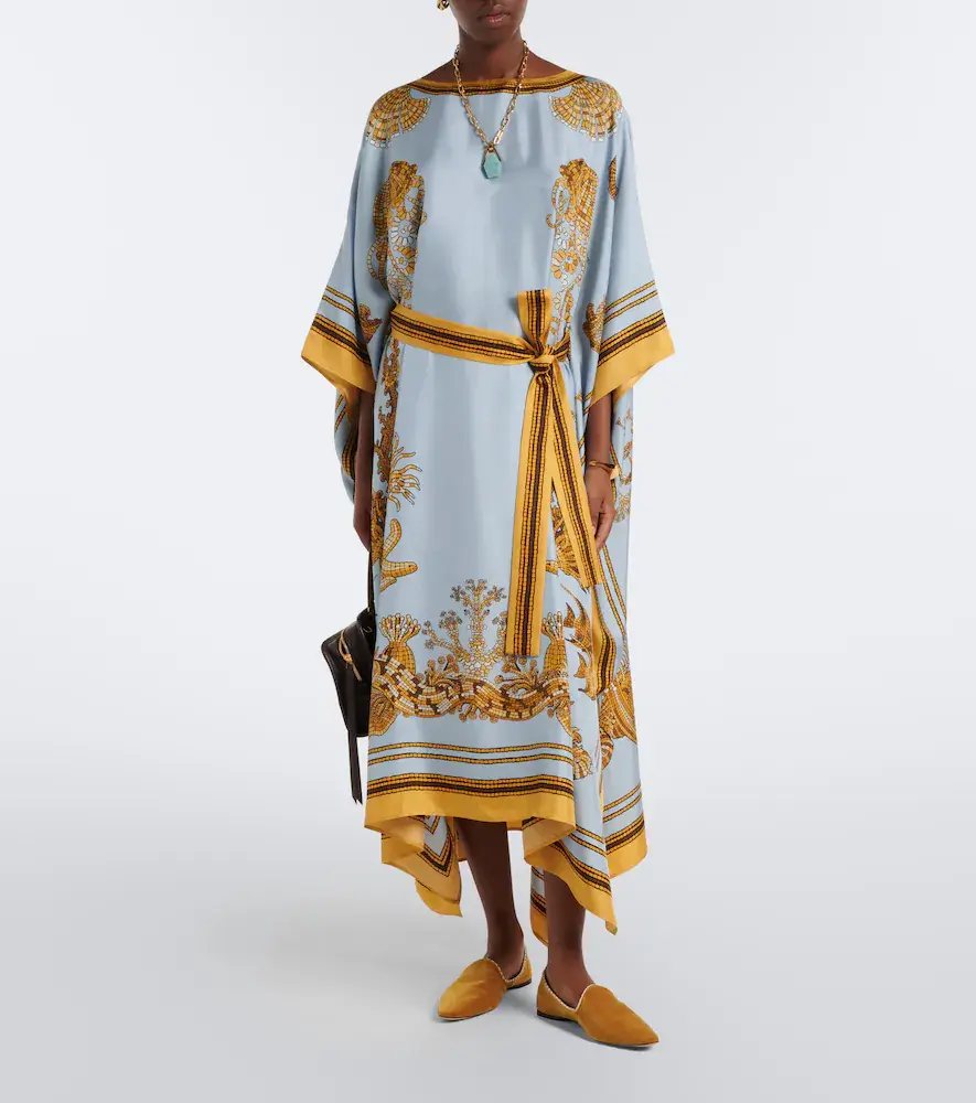 La DoubleJ Square printed silk twill kaftan | Thumbnail 6 La DoubleJ Square printed silk twill kaftan | Thumbnail 6