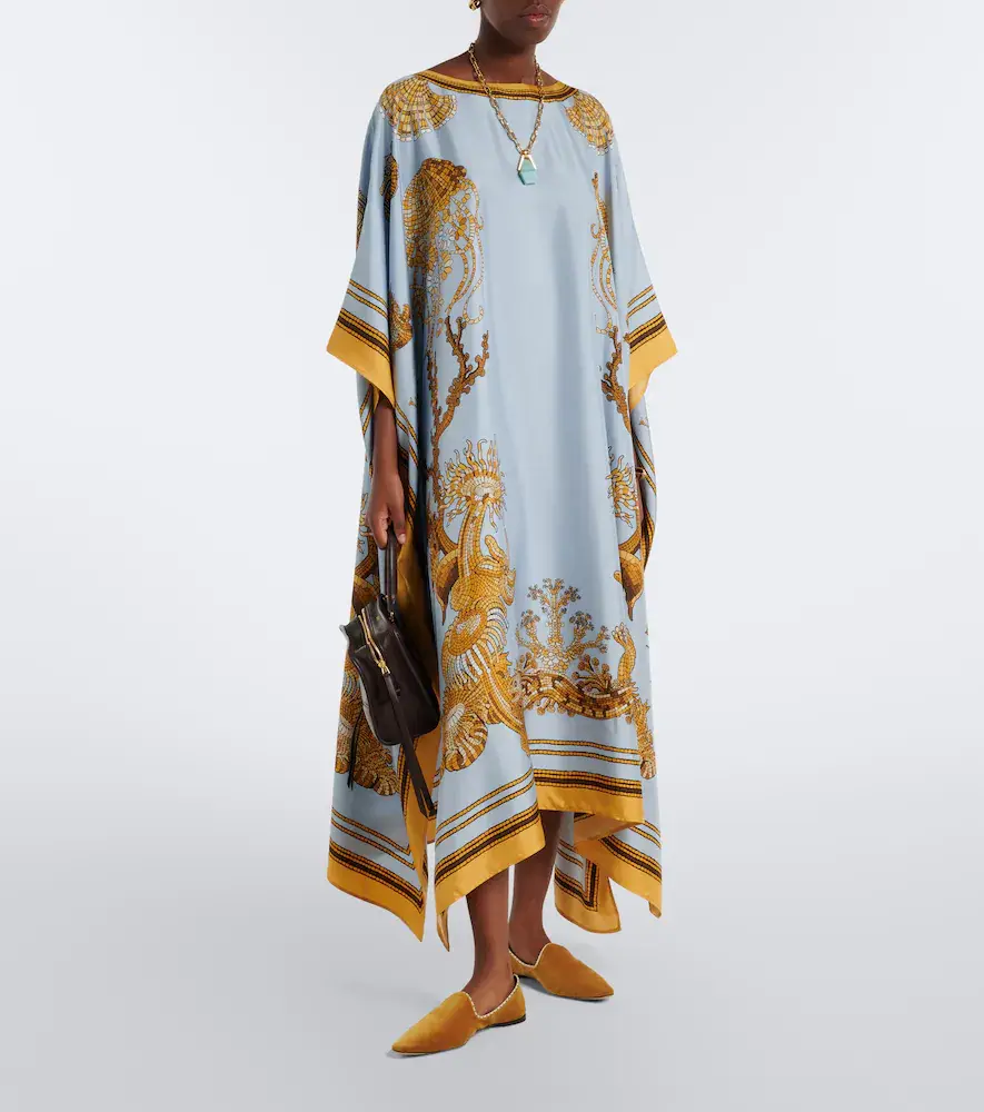 La DoubleJ Square printed silk twill kaftan | Thumbnail 7 La DoubleJ Square printed silk twill kaftan | Thumbnail 7