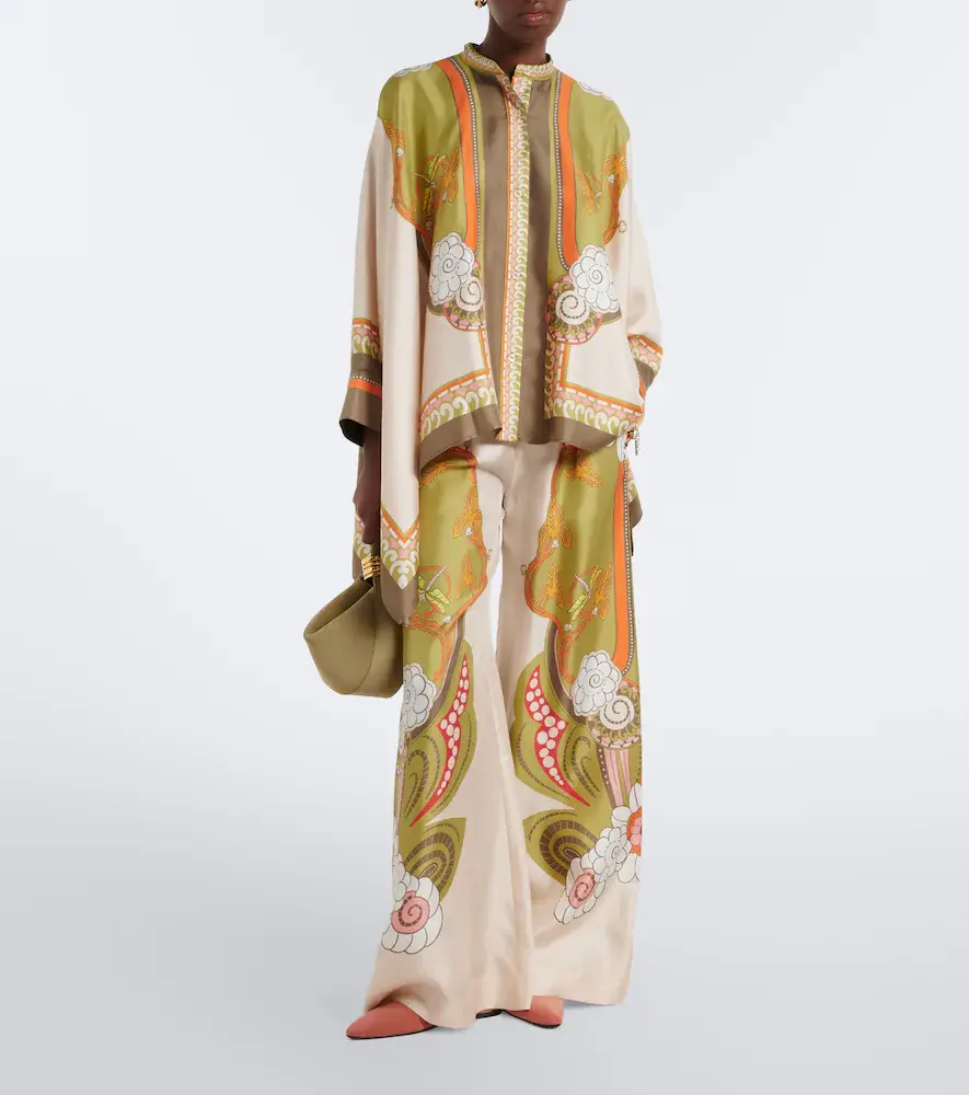 La DoubleJ Floral silk twill palazzo pants | Thumbnail 6 La DoubleJ Floral silk twill palazzo pants | Thumbnail 6