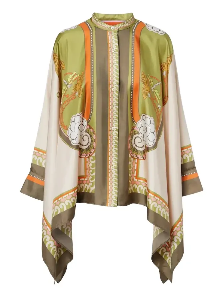 Foulard printed silk twill shirt Foulard printed silk twill shirt