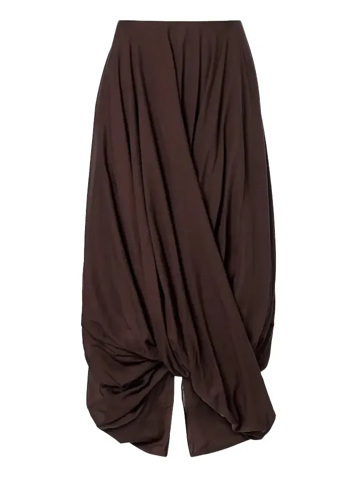 Cotton-blend jersey midi skirt Cotton-blend jersey midi skirt