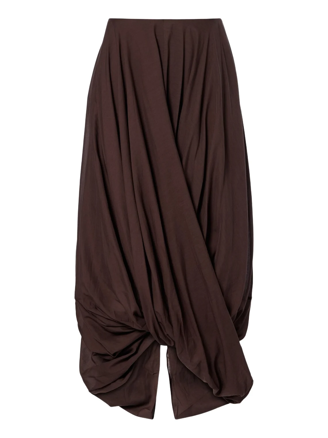 Cotton-blend jersey midi skirt