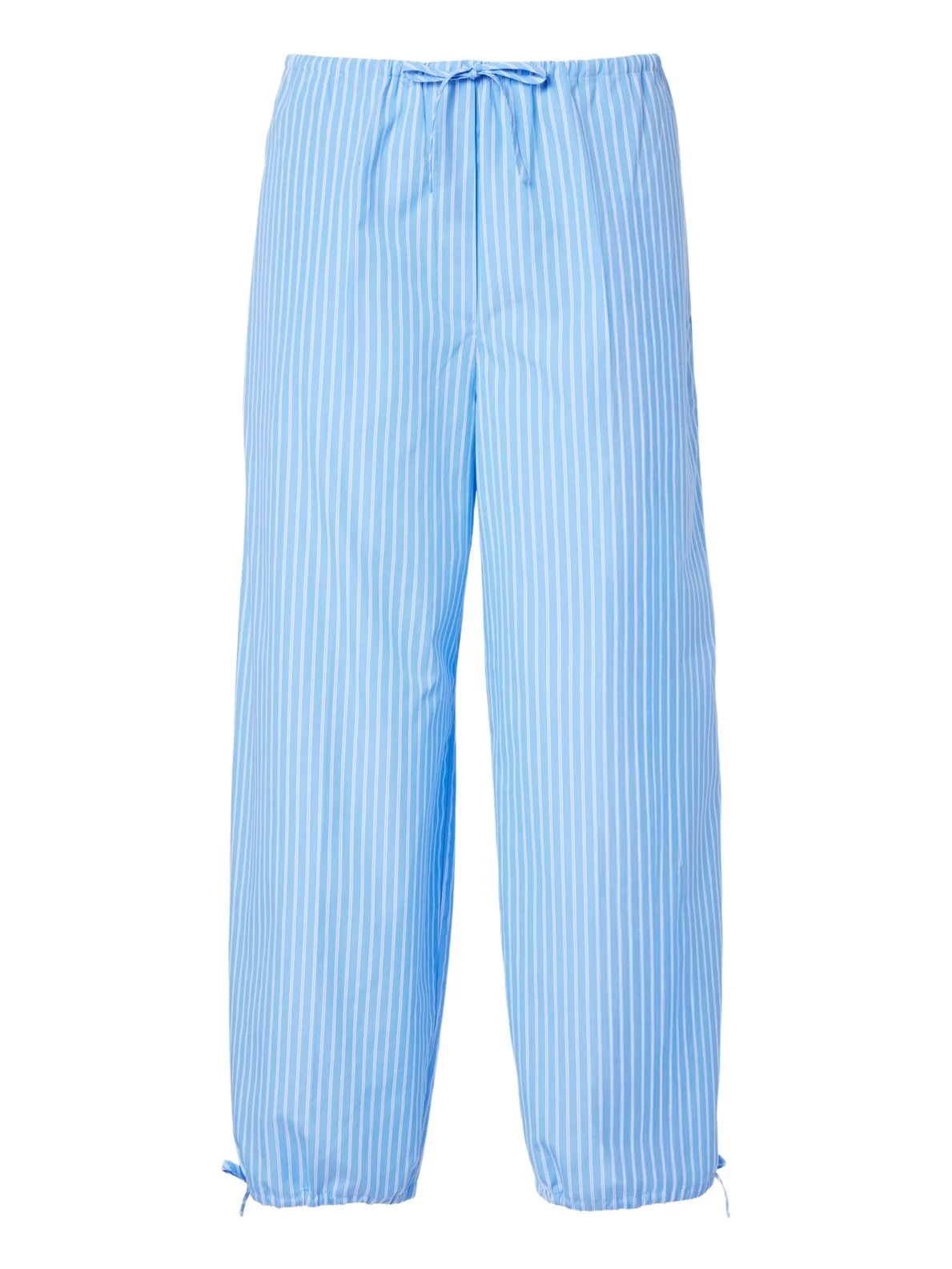TOTEME Striped cotton poplin wide-leg pants