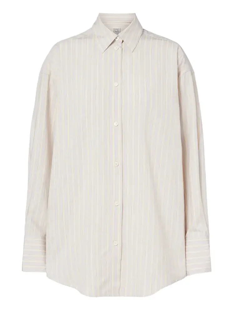 Striped oversized poplin shirt Striped oversized poplin shirt