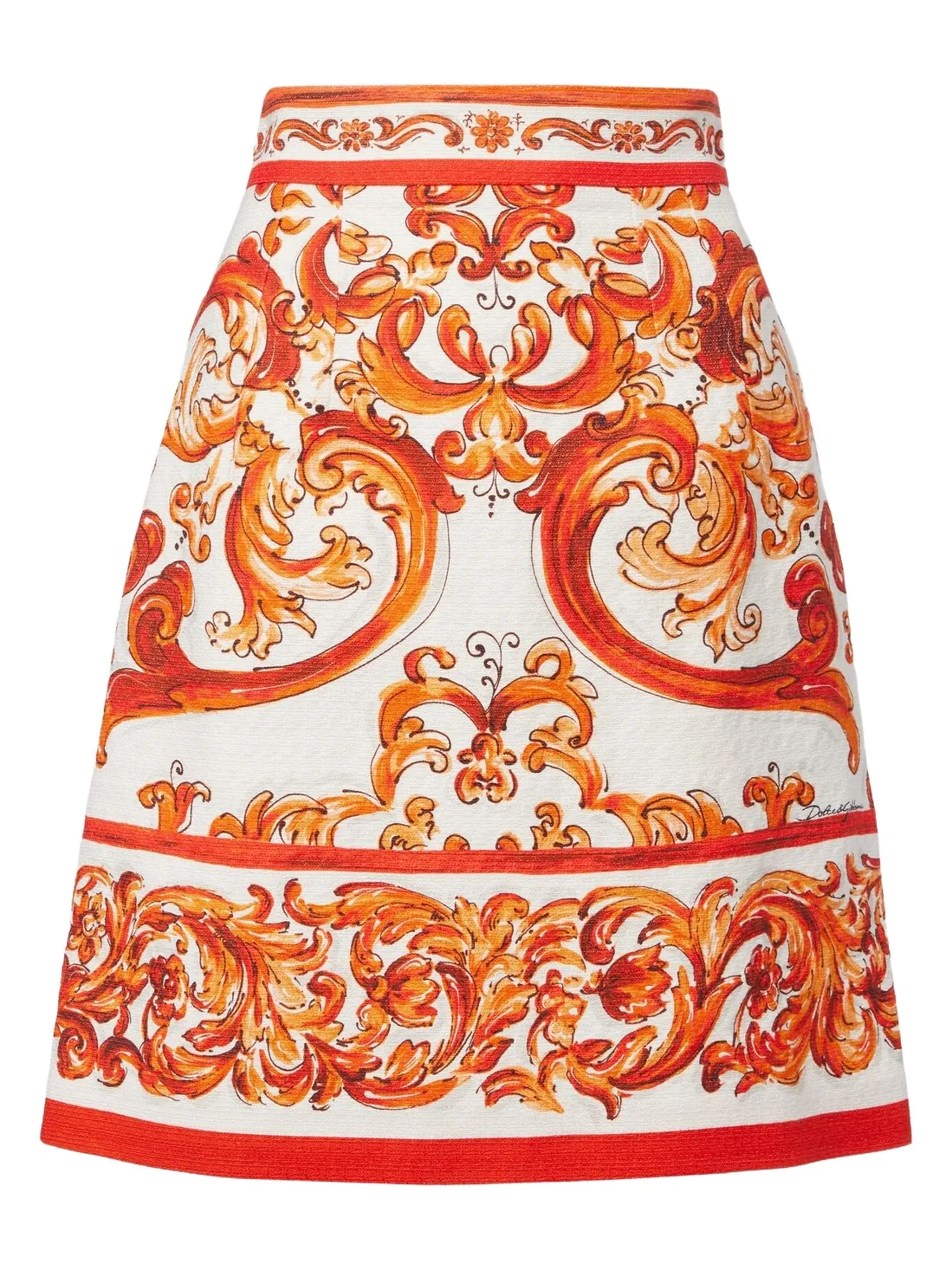 Majolica cotton and linen-blend miniskirt Majolica cotton and linen-blend miniskirt