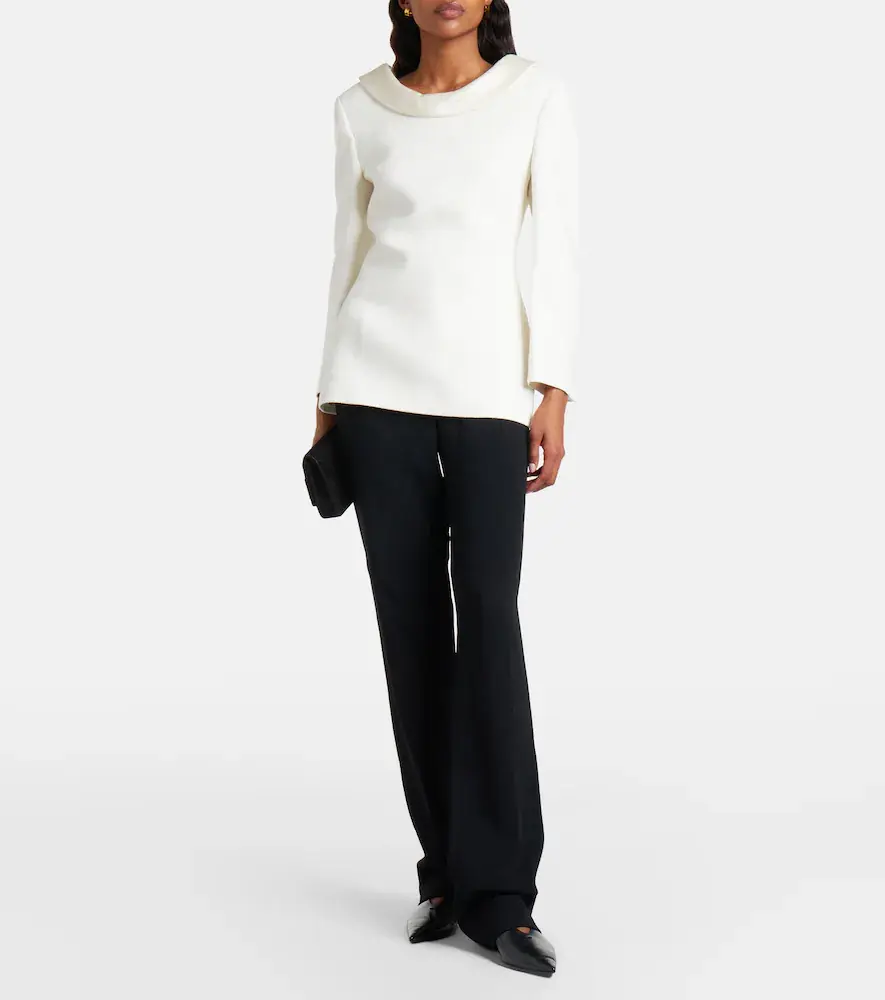 RÓHE Satin-trimmed blazer | Thumbnail 2 RÓHE Satin-trimmed blazer | Thumbnail 2