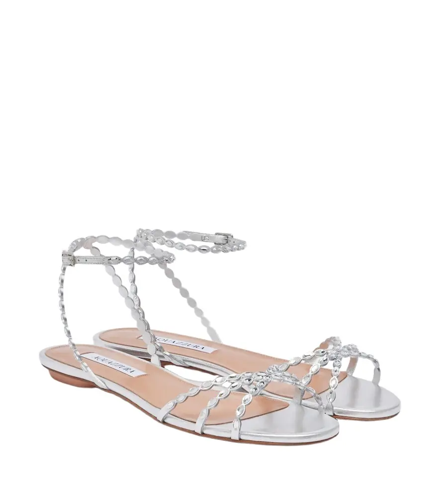 Love Struck embellished leather sandals Love Struck embellished leather sandals