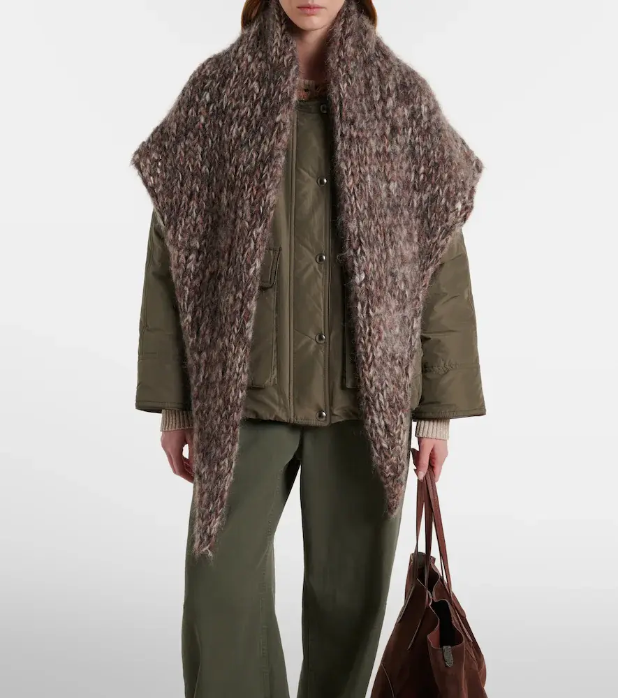 Brunello Cucinelli Mohair-blend poncho | Thumbnail 2