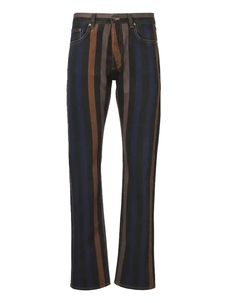 Striped straight jeans Striped straight jeans