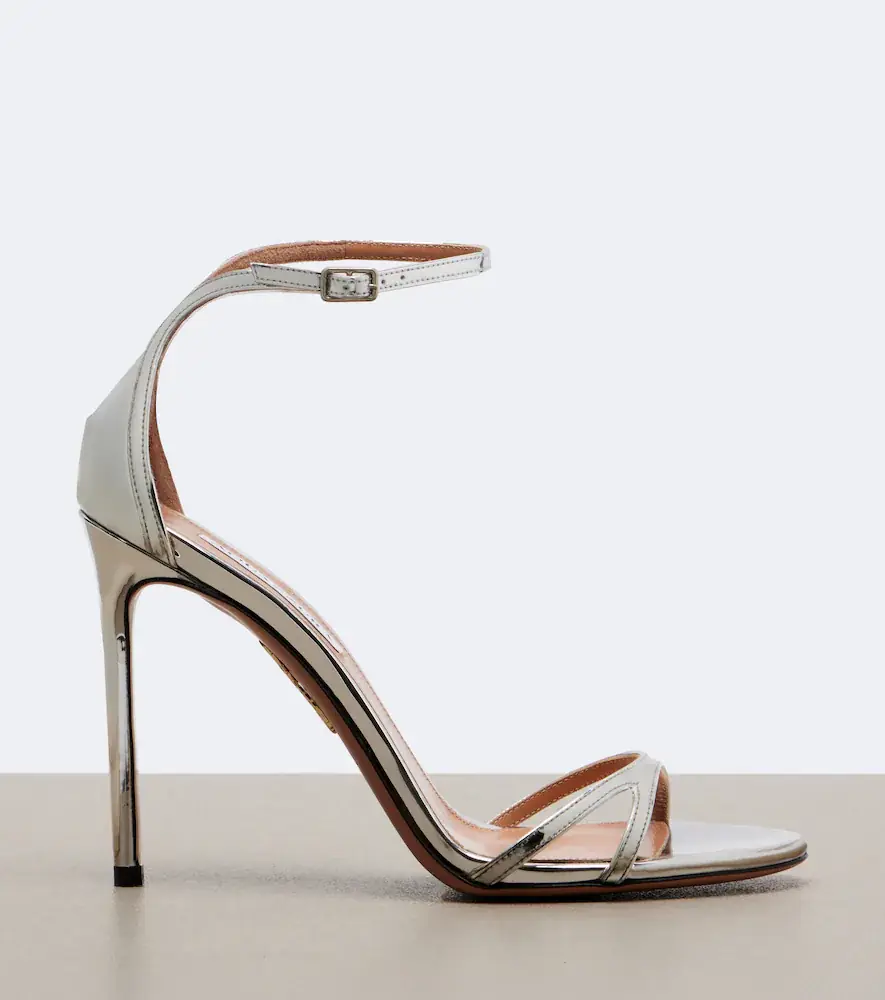 Aquazzura Nuda mirrored leather sandals | Thumbnail 3 Aquazzura Nuda mirrored leather sandals | Thumbnail 3