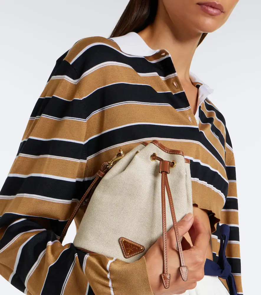 Prada Small canvas and leather pouch | Thumbnail 5