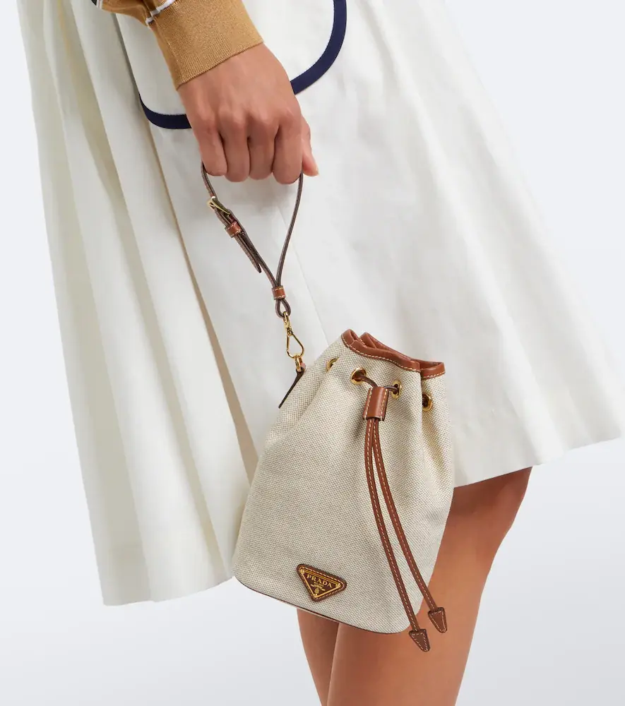 Prada Small canvas and leather pouch | Thumbnail 6