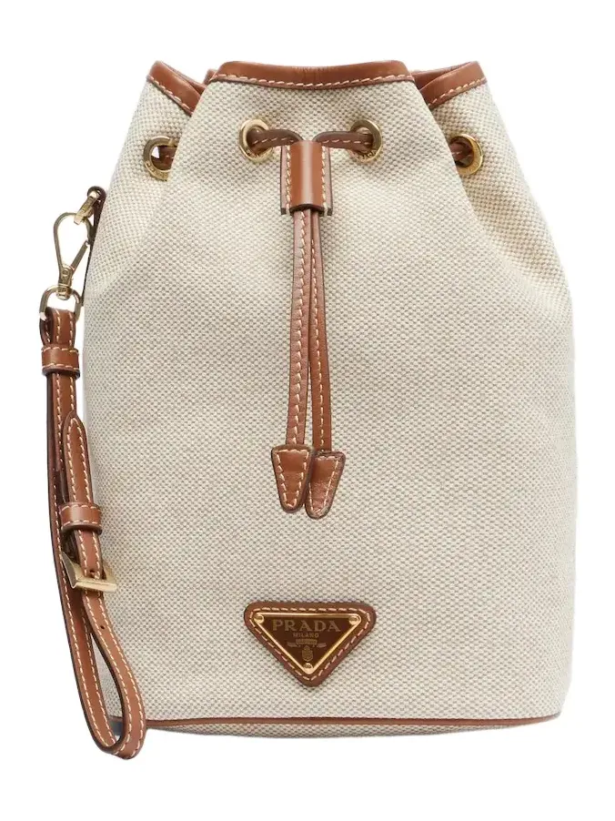 Prada Small canvas and leather pouch