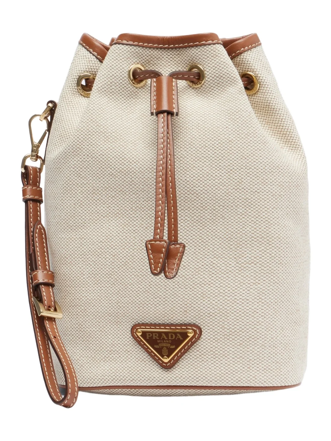Prada Small canvas and leather pouch
