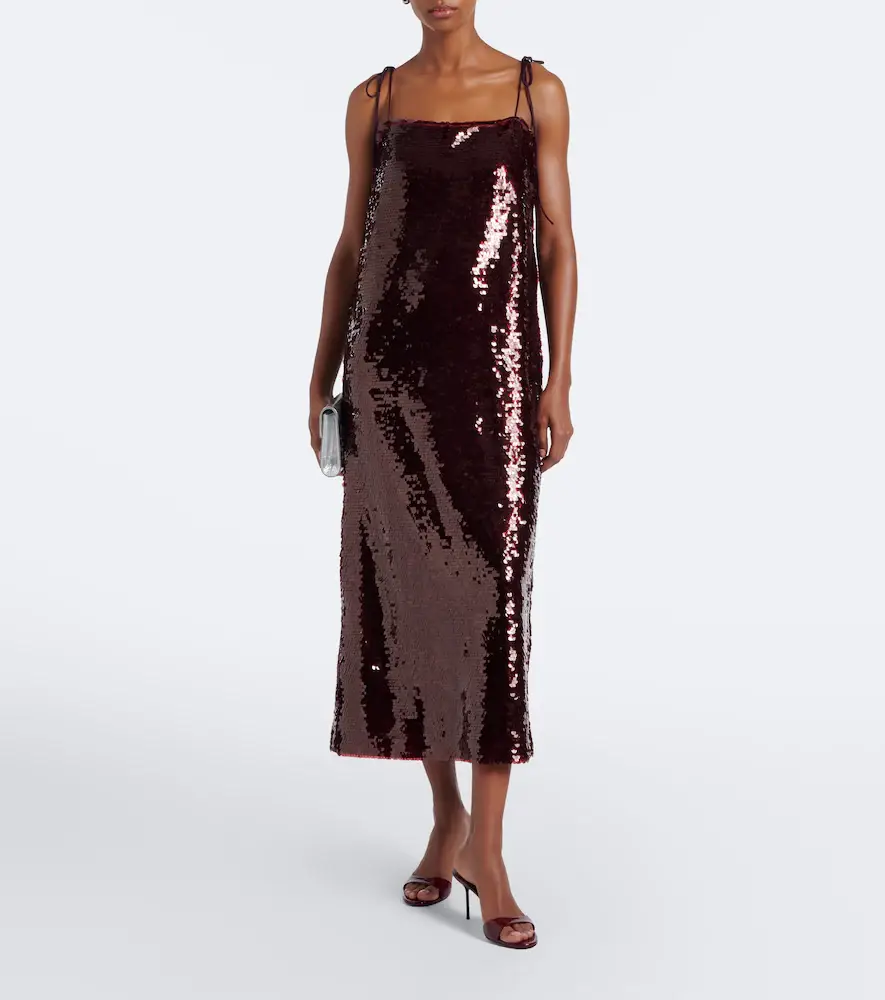 ADRIANA DEGREAS Sequined midi dress | Thumbnail 3