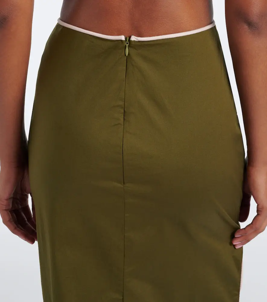 ADRIANA DEGREAS Ruffled cotton-blend midi skirt | Thumbnail 3 ADRIANA DEGREAS Ruffled cotton-blend midi skirt | Thumbnail 3
