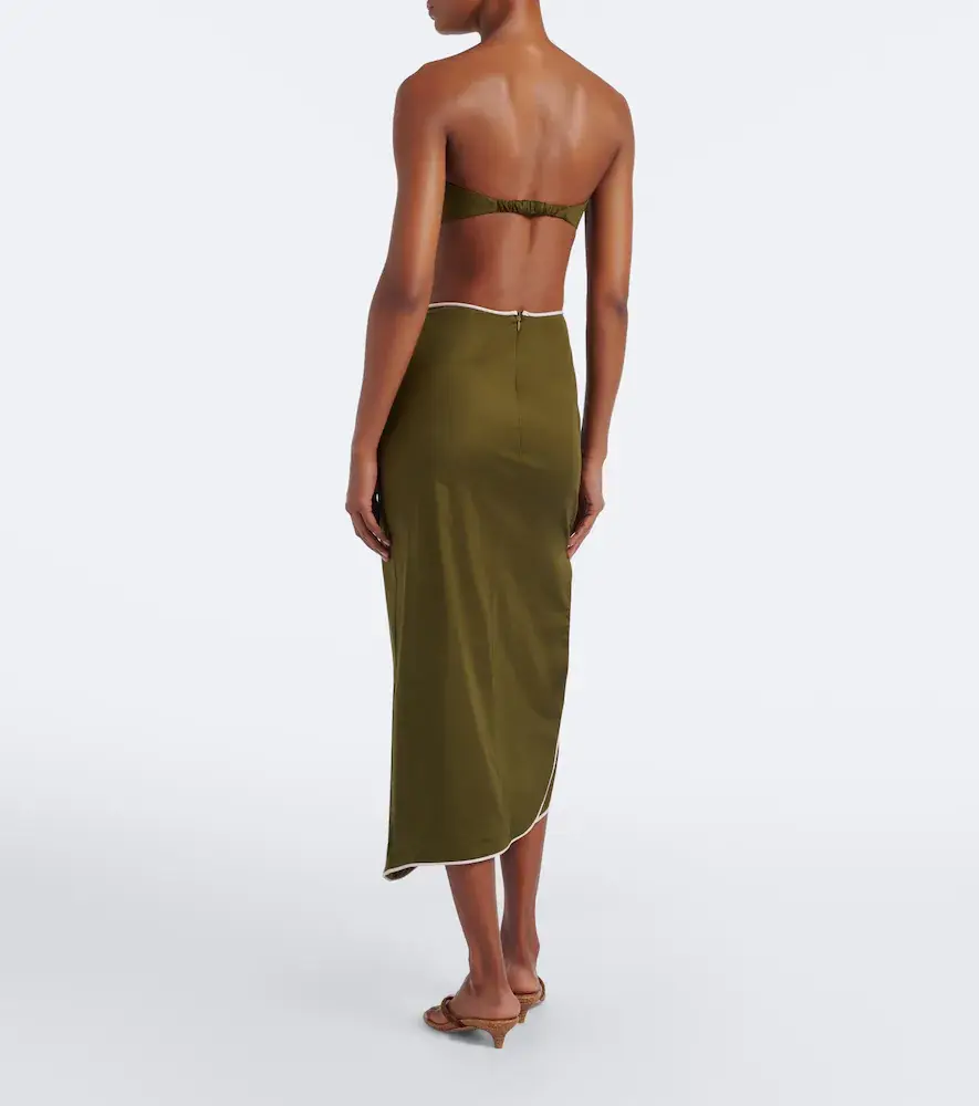ADRIANA DEGREAS Ruffled cotton-blend midi skirt | Thumbnail 4 ADRIANA DEGREAS Ruffled cotton-blend midi skirt | Thumbnail 4