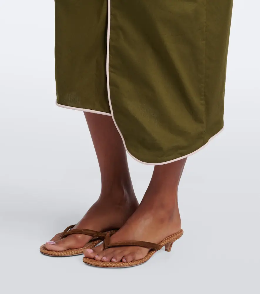 ADRIANA DEGREAS Ruffled cotton-blend midi skirt | Thumbnail 5 ADRIANA DEGREAS Ruffled cotton-blend midi skirt | Thumbnail 5