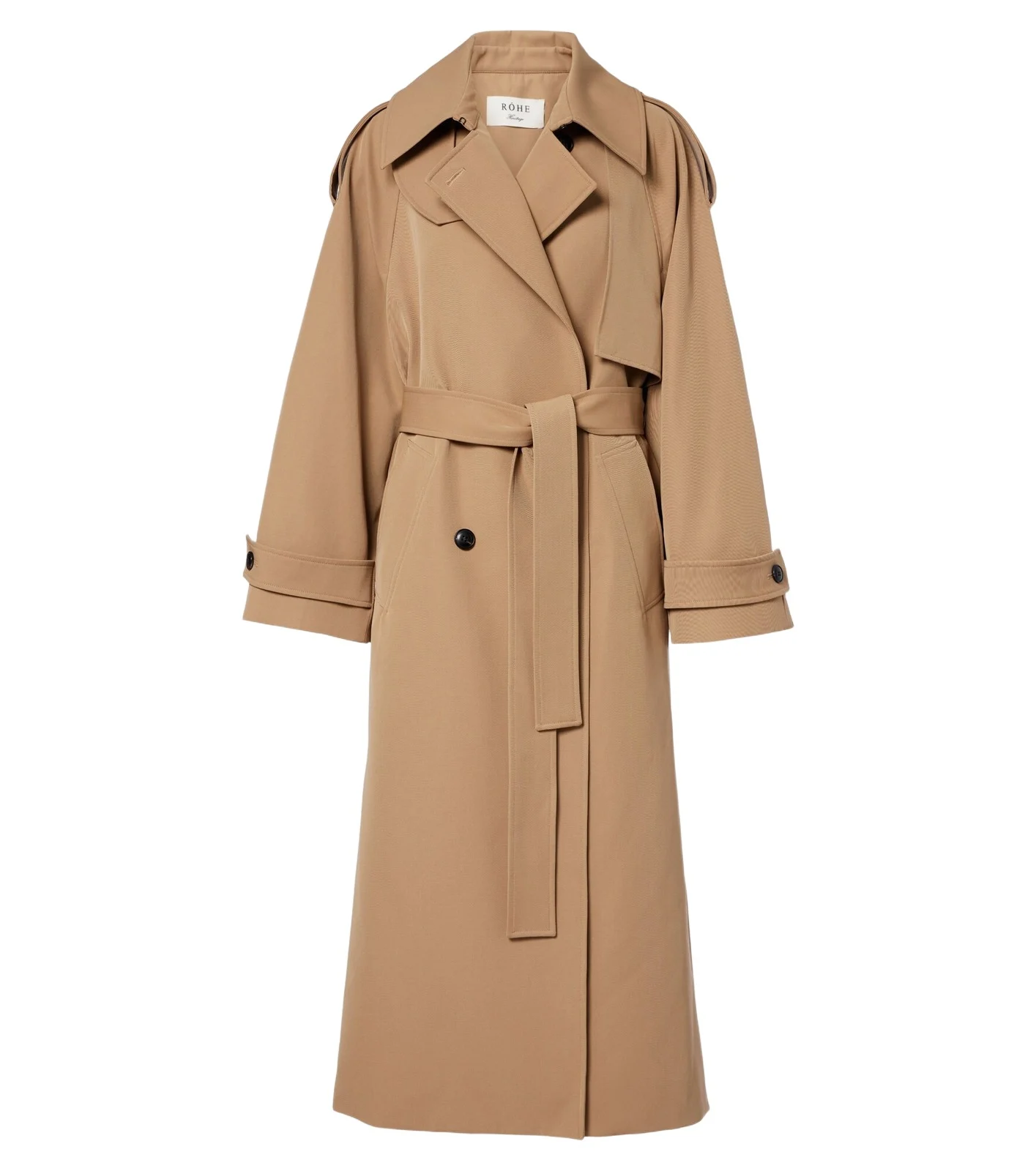 Róhe Cotton and wool-blend belted coat Róhe Cotton and wool-blend belted coat