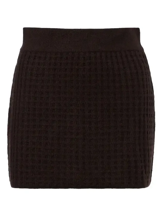 Wool and cashmere jacquard miniskirt Wool and cashmere jacquard miniskirt
