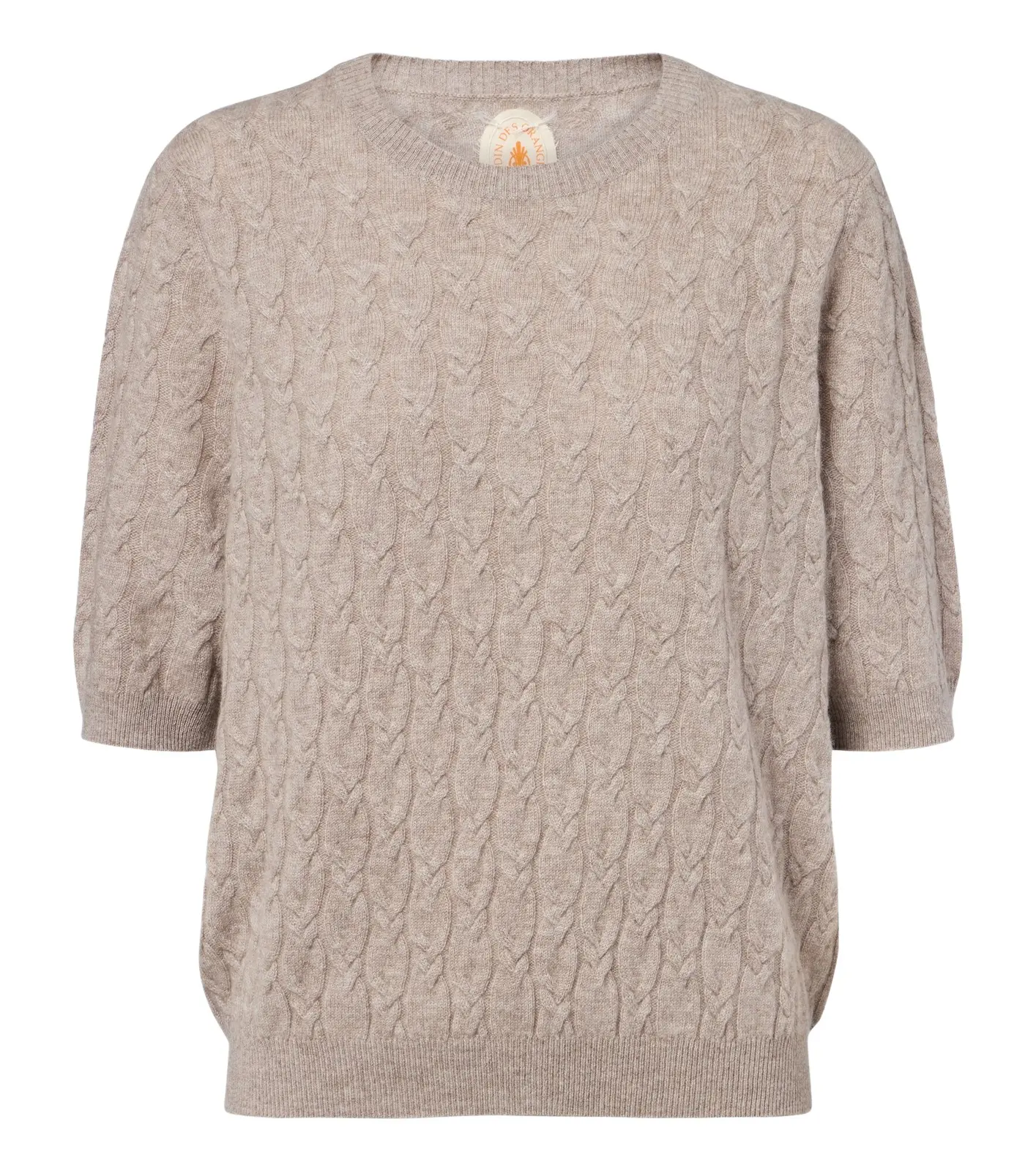 Cable knit cashmere sweater